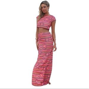 Pink sequin Saboskirt formal dress